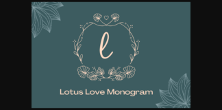 Lotus Love Monogram Font Poster 1