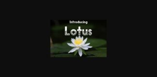 Lotus Font Poster 1