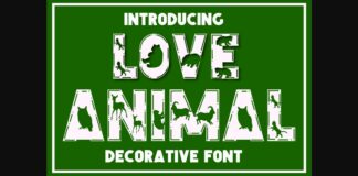 Love Animal Font Poster 1