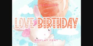 Love Birthday Font Poster 1