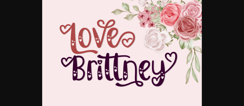 Love Brittney Font Poster 1