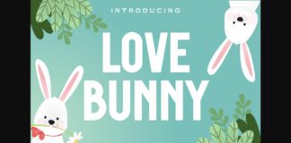 Love Bunny Font Poster 1