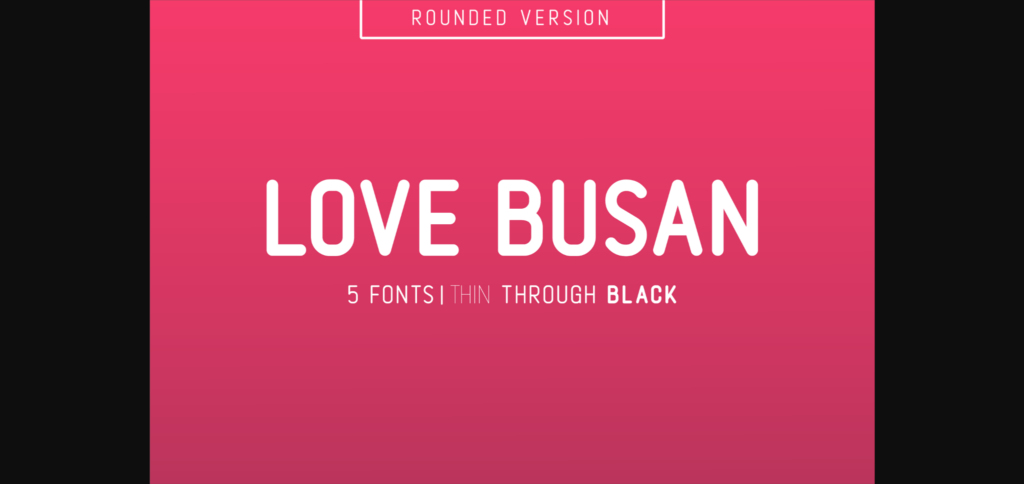 Love Busan Font Poster 3