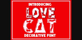 Love Cat Font Poster 1