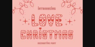 Love Christmas Font Poster 1