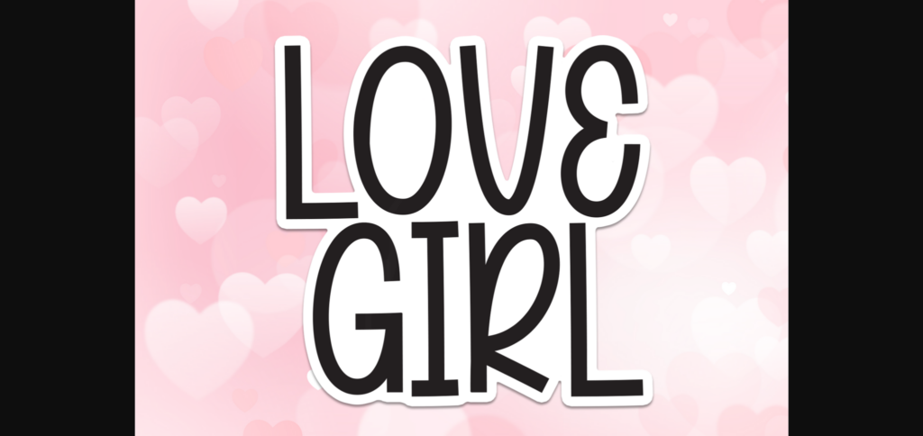 Love Girl Font Poster 3