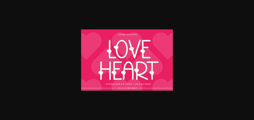 Love Heart Font Poster 3