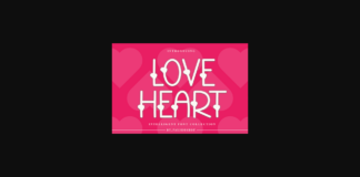 Love Heart Font Poster 1