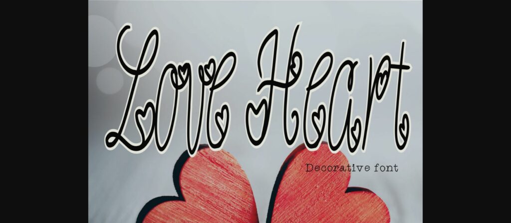 Love Heart Font Poster 3