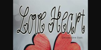 Love Heart Font Poster 1