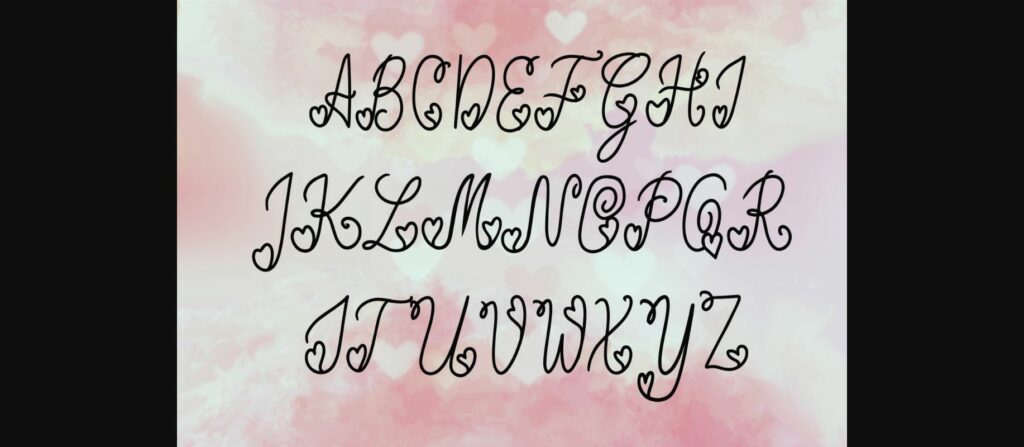 Love Heart Font Poster 7