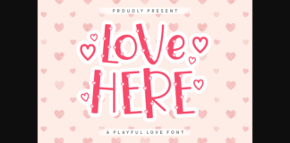 Love Here Font Poster 1