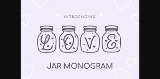 Love Jar Monogram Font Poster 1