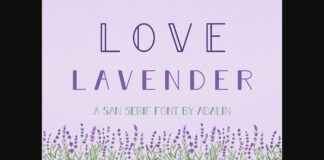 Love Lavender Font Poster 1