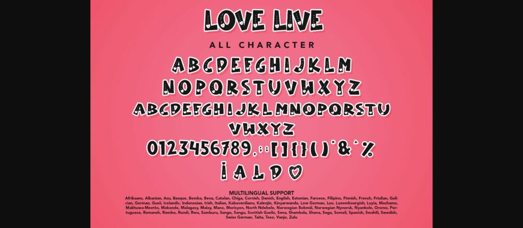 Love Live Font Poster 10