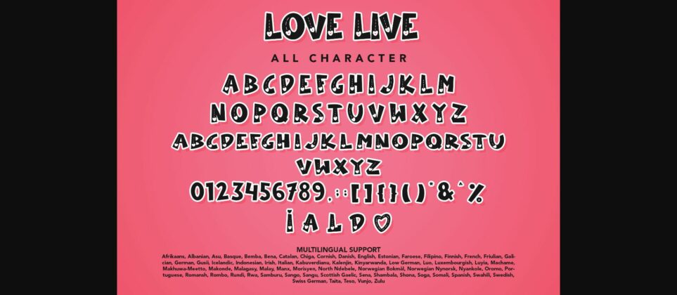 Love Live Font Poster 10