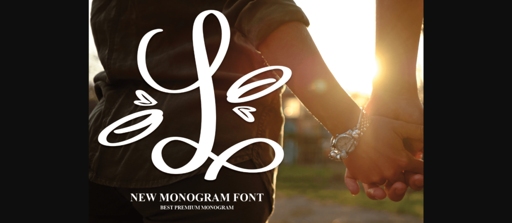 Love Monogram Font Poster 3