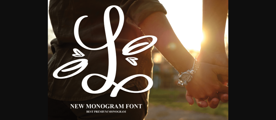 Love Monogram Font Poster 1