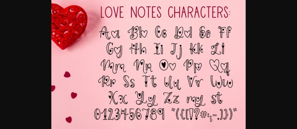 Love Notes Font Poster 5