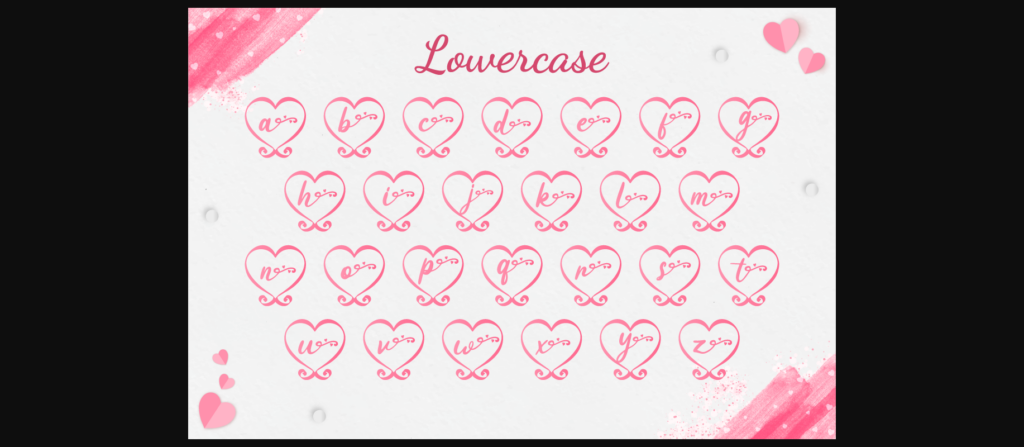 Love Pendant Monogram Font Poster 7