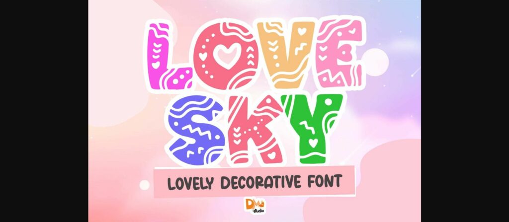 Love Sky Font Poster 3