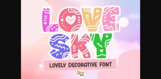 Love Sky Font Poster 1