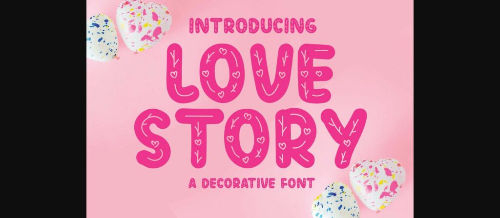 Love Story Font Poster 1