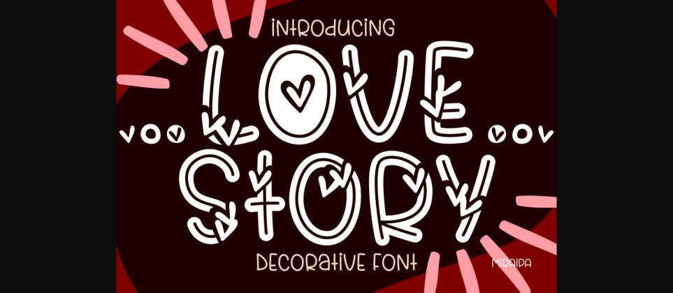 Love Story Font Poster 1