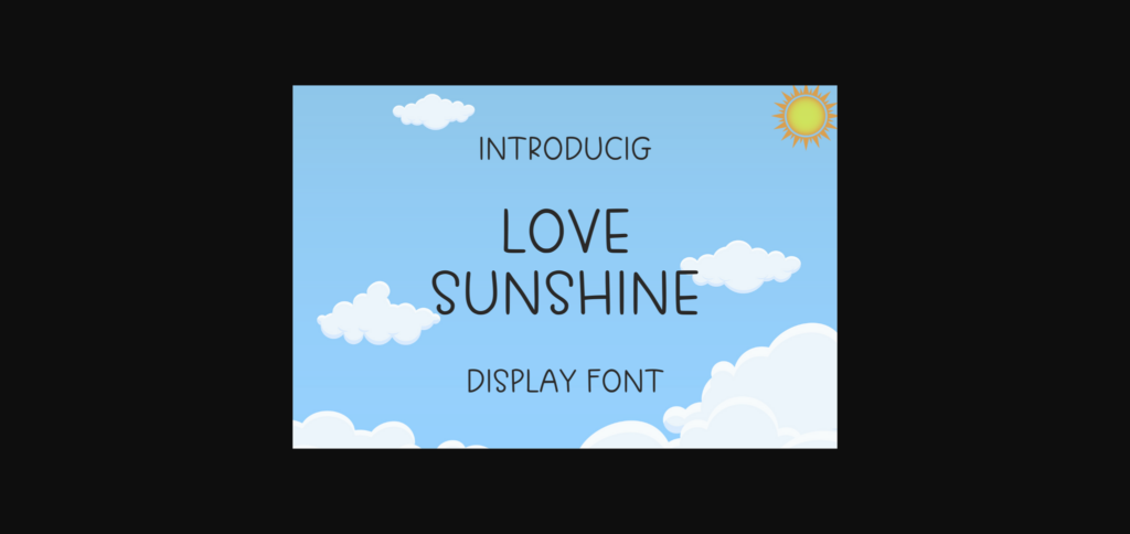 Love Sunshine Font Poster 3