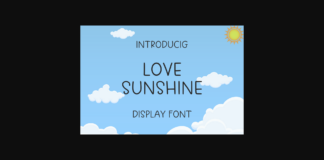 Love Sunshine Font Poster 1