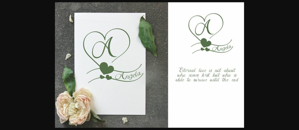 Love Sweet Monogram Font Poster 2