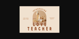 Love Teacher Font Poster 1