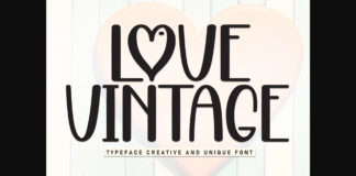 Love Vintage Font Poster 1