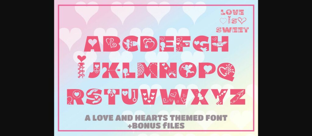 Love is Sweet Font Poster 4