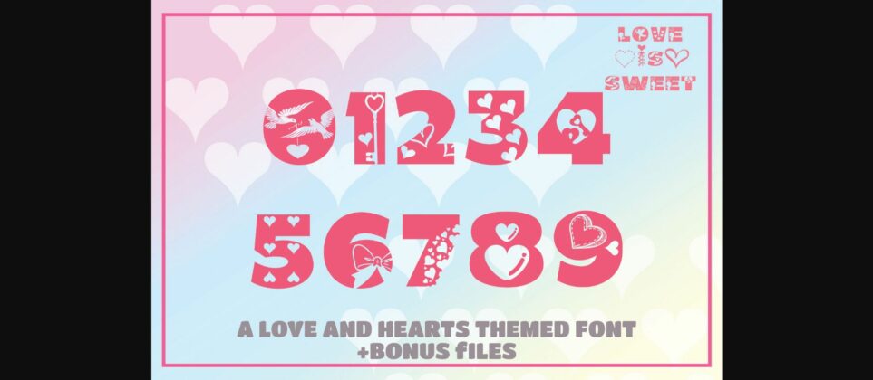 Love is Sweet Font Poster 5