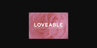 Loveable Font Poster 1