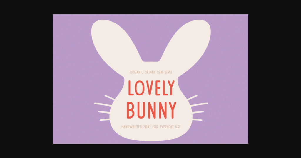 Lovely Bunny Font Poster 3