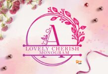 Lovely Cherish Monogram Font Poster 1