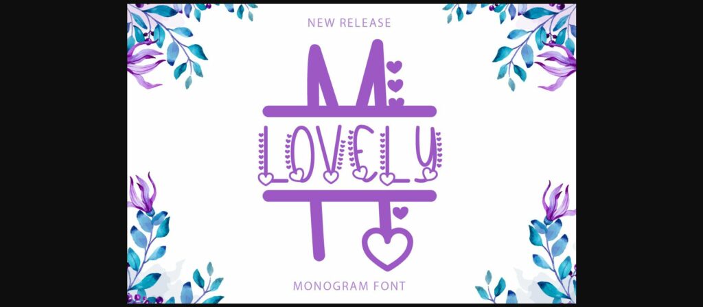 Lovely Monogram Font Poster 3