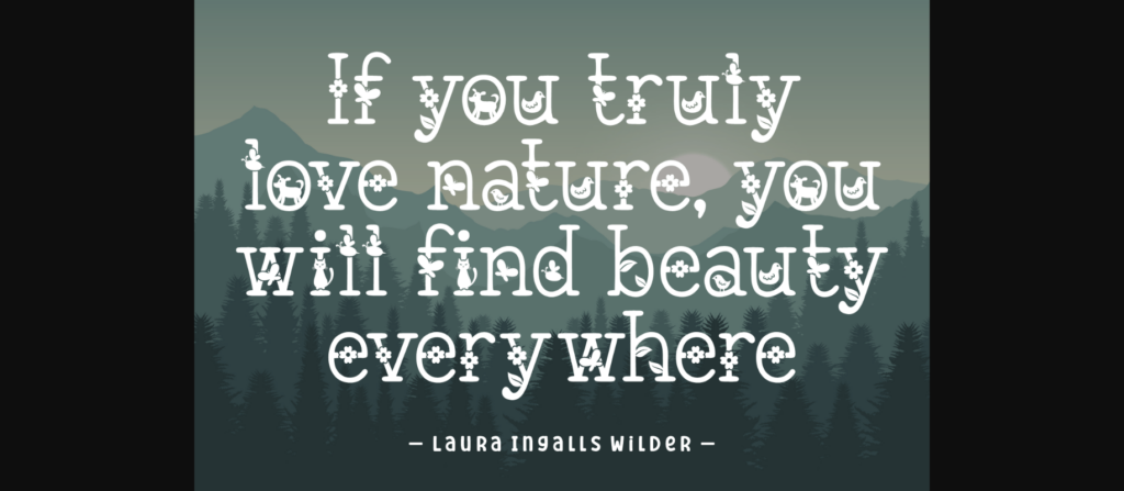 Lovely Nature Font Poster 4