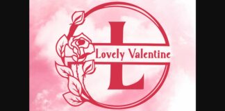 Lovely Valentine Monogram Font Poster 1