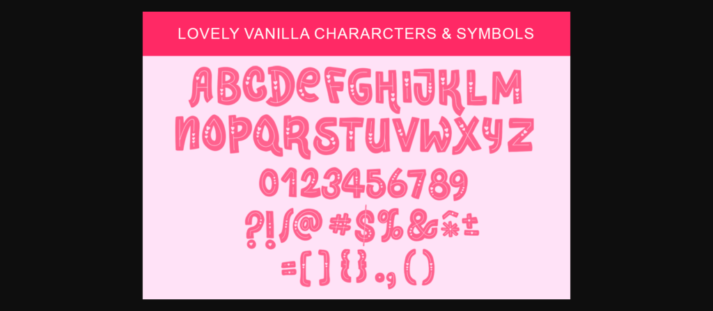 Lovely Vanilla Font Poster 2