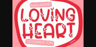 Loving Heart Font Poster 1