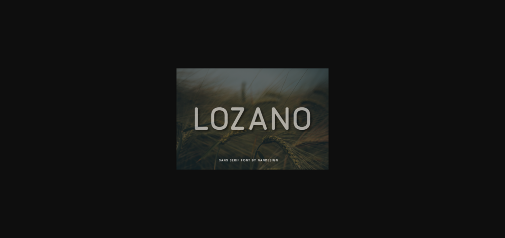 Lozano Font Poster 3