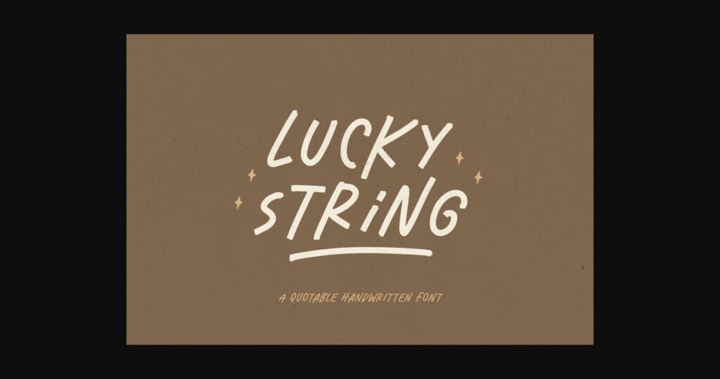 Lucky String Font Poster 3