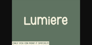 Lumiere Font Poster 1