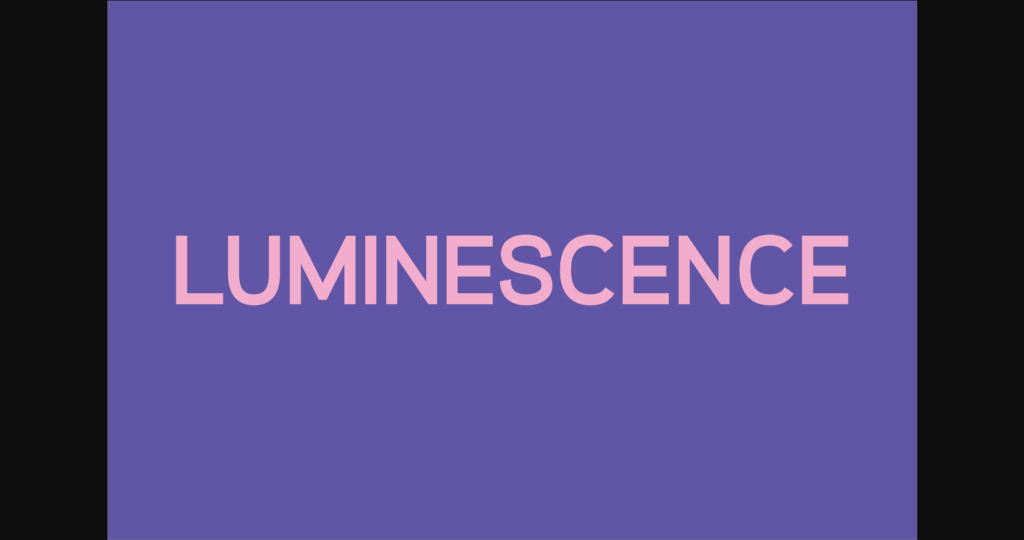 Luminescence Font Poster 3