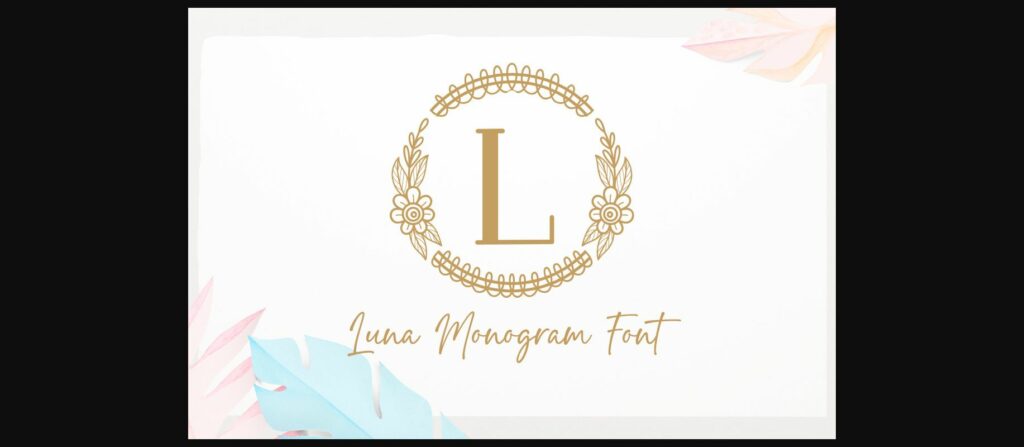 Luna Monogram Font Poster 3