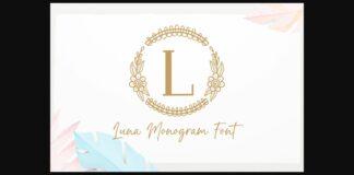 Luna Monogram Font Poster 1