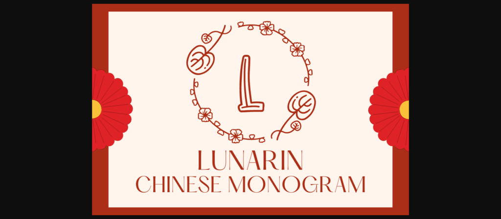 Lunarin Chinese Monogram Font Poster 3